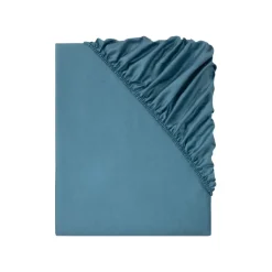 LIVARNO home Satin-Spannbettlaken, 90-100 x 200 cm (Blau) - B-Ware neuwertig