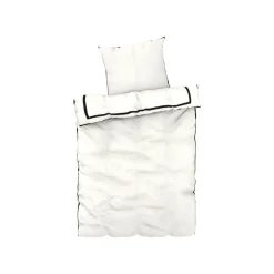 LIVARNO home Satin-Wendebettwäsche, 155 x 220 cm, weiß/schwarz - B-Ware neuwertig