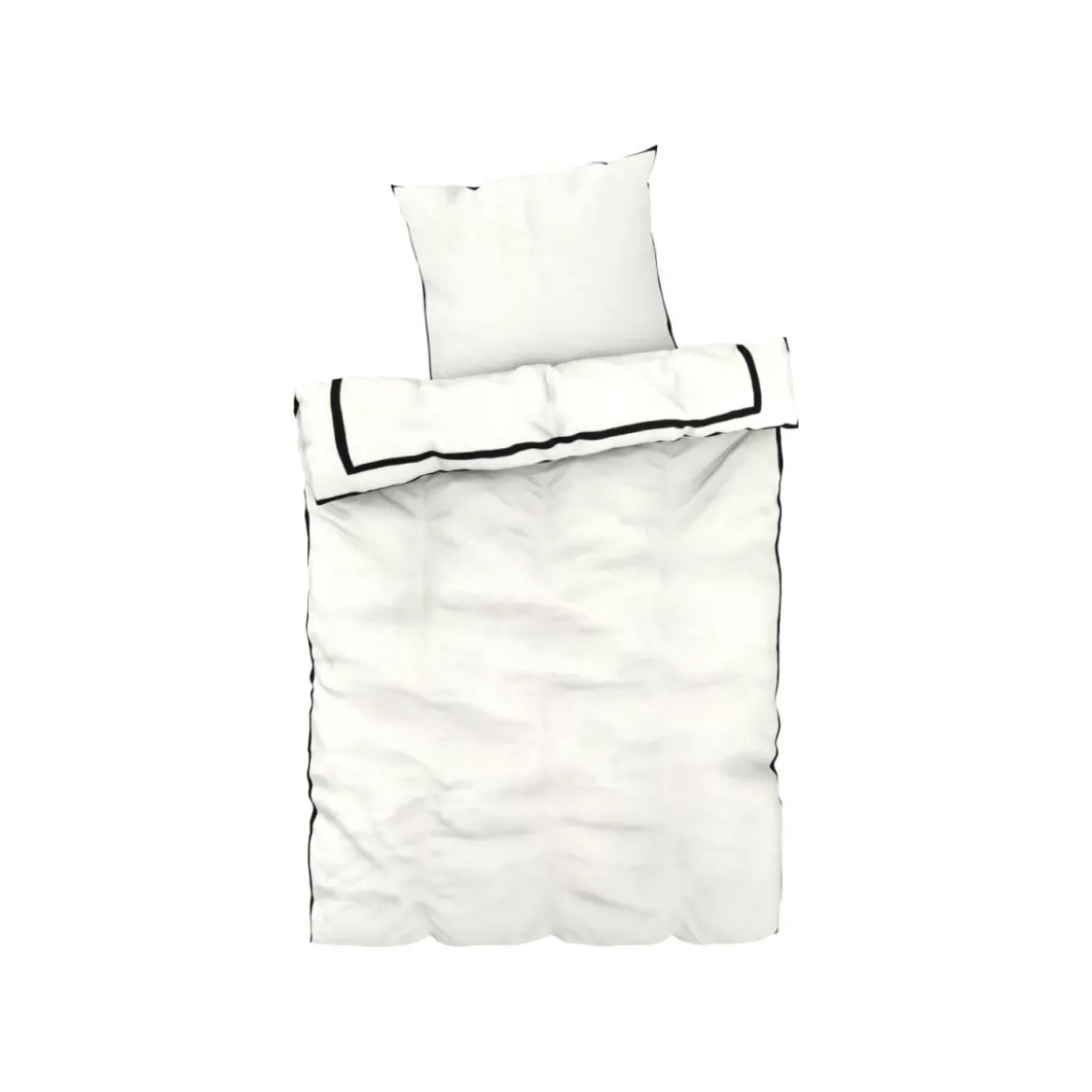 LIVARNO home Satin-Wendebettwäsche, 155 x 220 cm, weiß/schwarz - B-Ware neuwertig