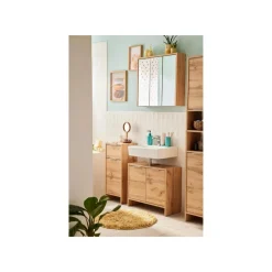 LIVARNO home Seitenschrank Verona, in hochwertiger Wotan-Eiche-Nachbildung - B-Ware neuwertig