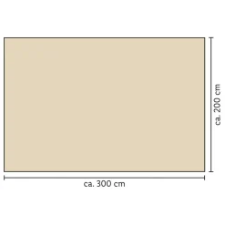 LIVARNO home Sonnensegel, rechteckig, beige - B-Ware neuwertig