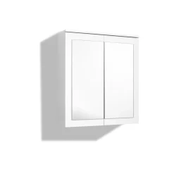 LIVARNO home Spiegelschrank Basel, mit 6 Glas-Einlegeböden, weiß - B-Ware Transportschaden