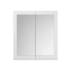 LIVARNO home Spiegelschrank Basel, mit 6 Glas-Einlegeböden, weiß - B-Ware Transportschaden