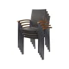 LIVARNO home Stapelstuhl »Valencia«, mit PE-Rattan Geflecht, braun/schwarz - B-Ware neuwertig