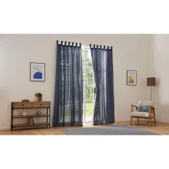LIVARNO home Vorhangschal-Set, 2 Stück, 135 x 240 cm (Anthrazit) - B-Ware sehr gut