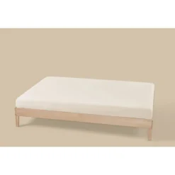 LIVARNO® Jersey-Spannbettlaken, mit Leinen, 140-160 x 200 cm, beige - B-Ware sehr gut