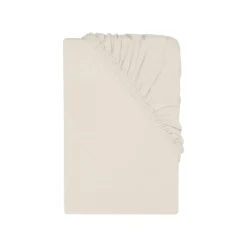LIVARNO® Jersey-Spannbettlaken, mit Leinen, 140-160 x 200 cm, beige - B-Ware sehr gut