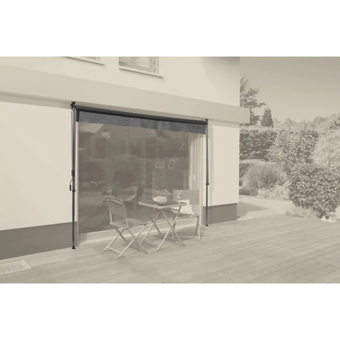 LIVARNO® Klemmmarkise 300 x 150, anthrazit - B-Ware