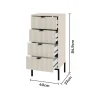 LIVARNO® Kommode, mit Lamellen-Optik, sandbeige - B-Ware