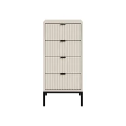 LIVARNO® Kommode, mit Lamellen-Optik, sandbeige - B-Ware