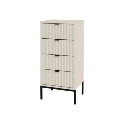 LIVARNO® Kommode, mit Lamellen-Optik, sandbeige - B-Ware