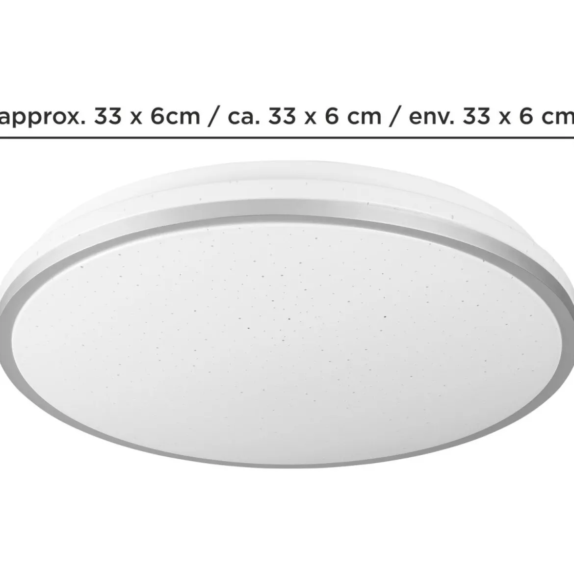 LIVARNO® LED-Deckenleuchte, mit Farbtonsteuerung, Ø 33, chrom - B-Ware neuwertig