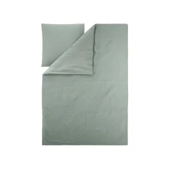LIVARNO® Luxus-Satin-Bettwäsche, 155 x 220 cm, grün - B-Ware neuwertig