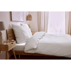 LIVARNO® Luxus-Satin-Spannbettlaken, 180-200x200x27cm, weiß - B-Ware neuwertig