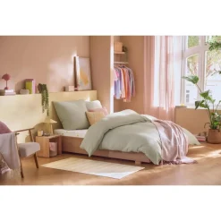 LIVARNO® Musselin-Bettwäsche, 135 x 200 cm, beige - B-Ware neuwertig