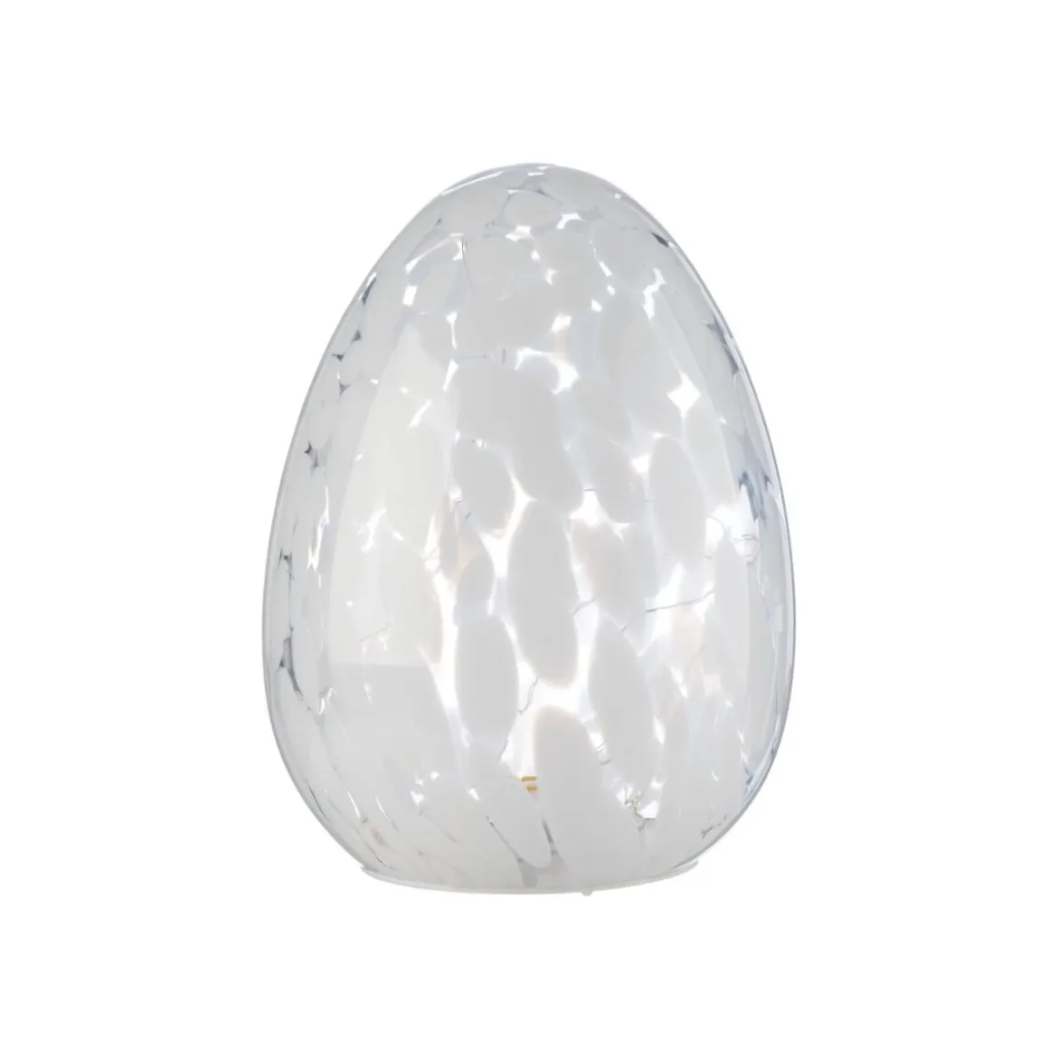 LIVARNO® Osterdekoration Glas Hase / Osterei LED (Ei/weiß) - B-Ware neuwertig