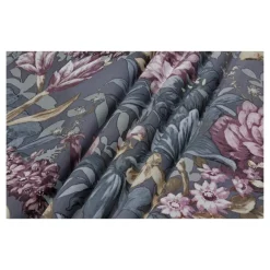 LIVARNO® Renforcé-Bettwäsche, 135 x 200 cm,Blumen/anthrazit - B-Ware neuwertig