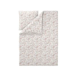 LIVARNO® Satin-Bettwäsche, 135 x 200 cm (Blumen/weiß) - B-Ware neuwertig