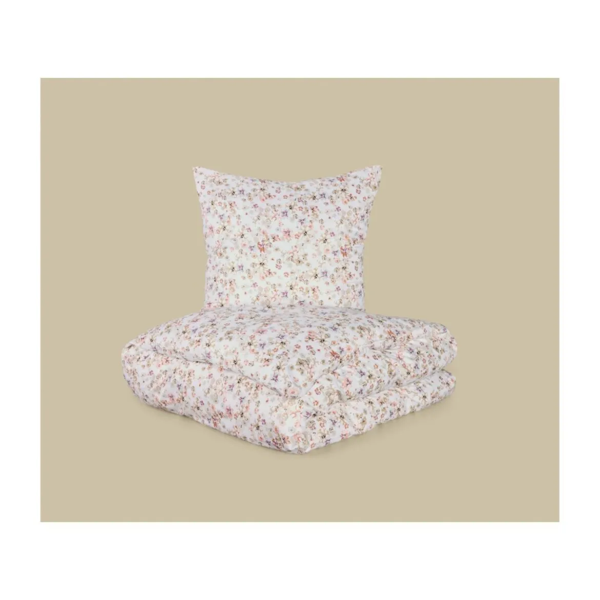 LIVARNO® Satin-Bettwäsche, 135 x 200 cm (Blumen/weiß) - B-Ware neuwertig