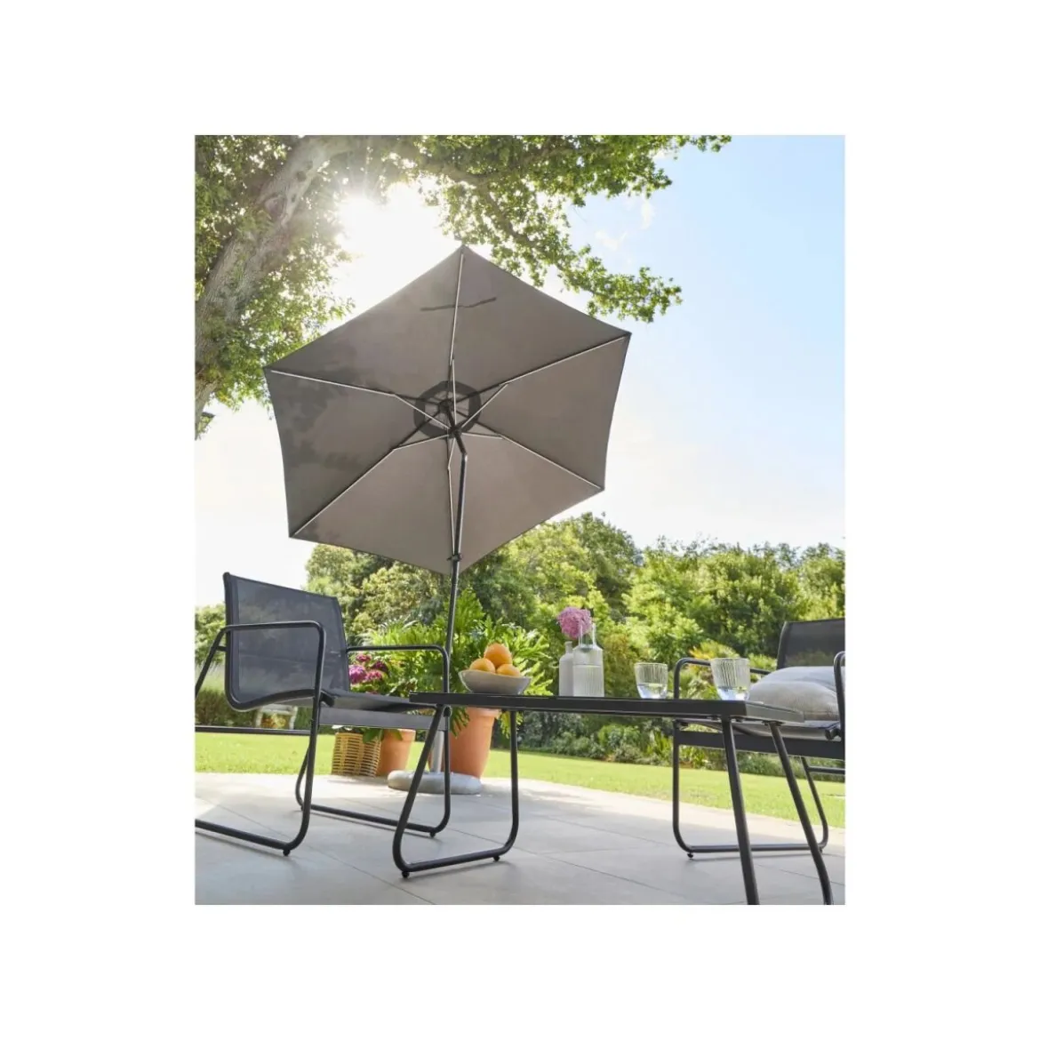 LIVARNO® Sonnenschirm mit Solar-LED-Beleuchtung - B-Ware sehr gut