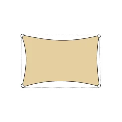 LIVARNO® Sonnensegel, rechteckig (Beige) - B-Ware neuwertig
