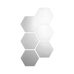 LIVARNO® Spiegelfliesen, Sechseck - B-Ware neuwertig