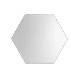 LIVARNO® Spiegelfliesen, Sechseck - B-Ware neuwertig