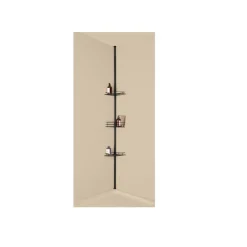 LIVARNO® Teleskop-Badregal, schwarz - B-Ware