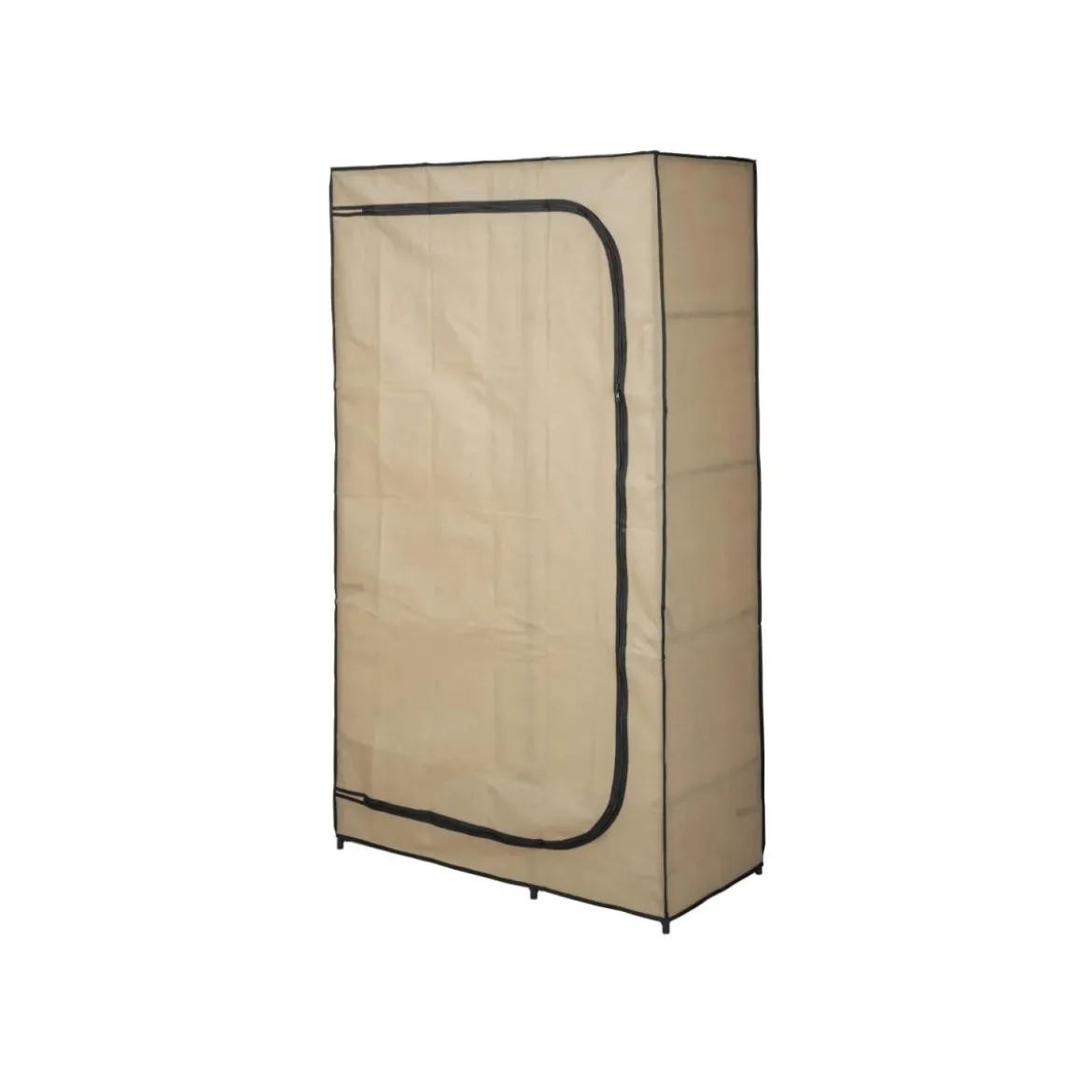 LIVARNO® Textilkleiderschrank, anthrazit, beige - B-Ware