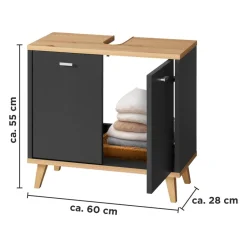LIVARNO® Waschbecken-Unterschrank »Corfu« mit Siphonausschnitt - B-Ware