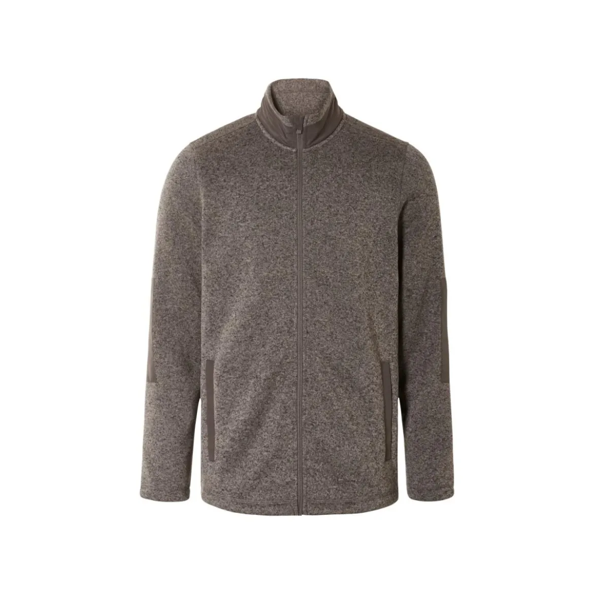 LIVERGY® Herren Jacke aus weichem, wärmendem Fleece (Braun, S(44/46)) - B-Ware neuwertig
