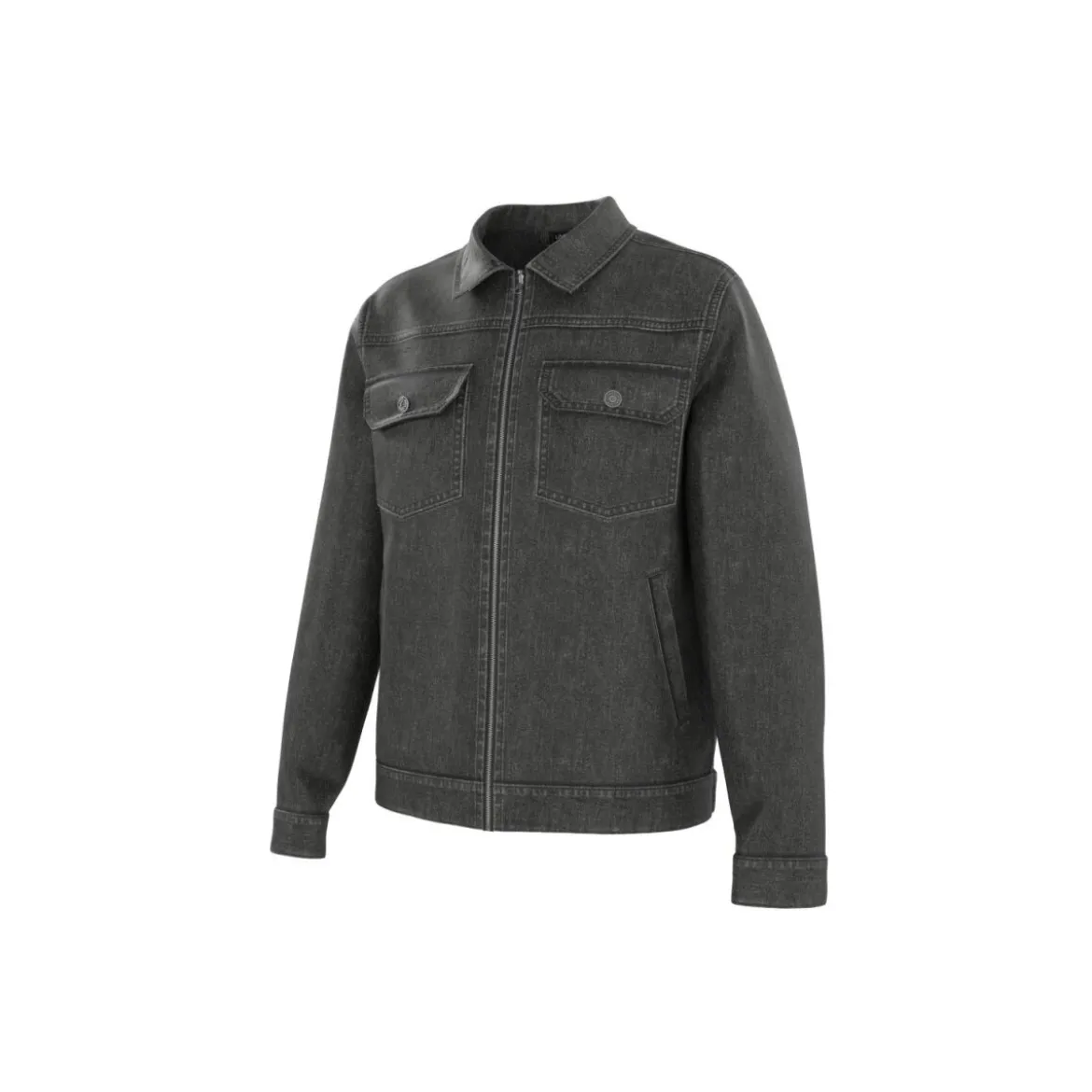LIVERGY® Herren-Jeansjacke, aus reiner Baumwolle, S, schwarz - B-Ware neuwertig