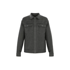LIVERGY® Herren-Jeansjacke, aus reiner Baumwolle, S, schwarz - B-Ware neuwertig