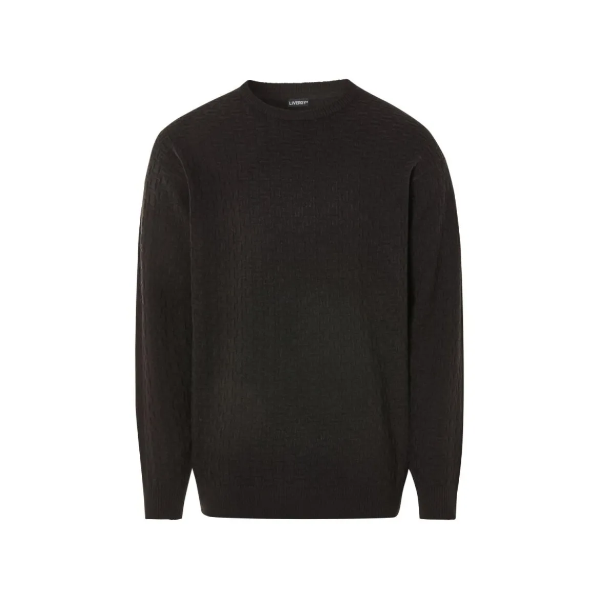LIVERGY® Herren Strickpullover, leger geschnitten (Schwarz, M(48/50)) - B-Ware neuwertig