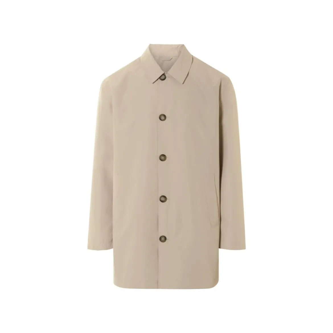 LIVERGY® Herren Trenchcoat, mit Gehschlitz (Beige, L (52/54)) - B-Ware neuwertig
