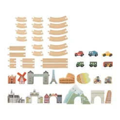 lupilu® Holzeisenbahn-Set, Europareise - B-Ware sehr gut