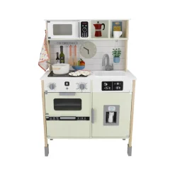 LUPILU® Holz-Küche, 3-fach höhenverstellbar, mit bespielbarer Rückseite - B-Ware