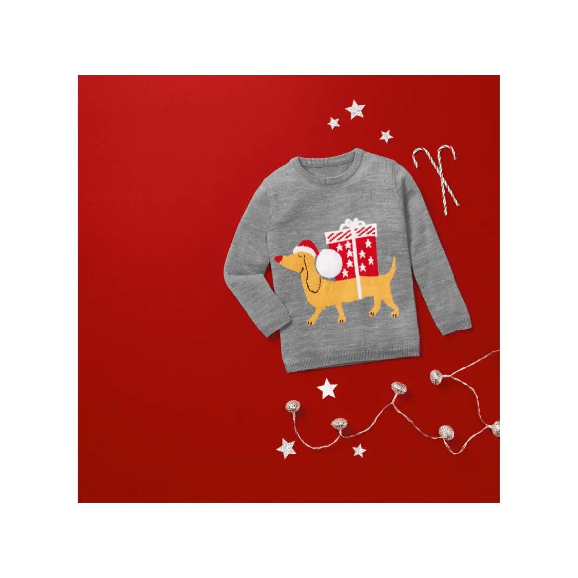 lupilu® Kleinkinder Mädchen Pullover mit niedlichem Weihnachtsmotiv - B-Ware