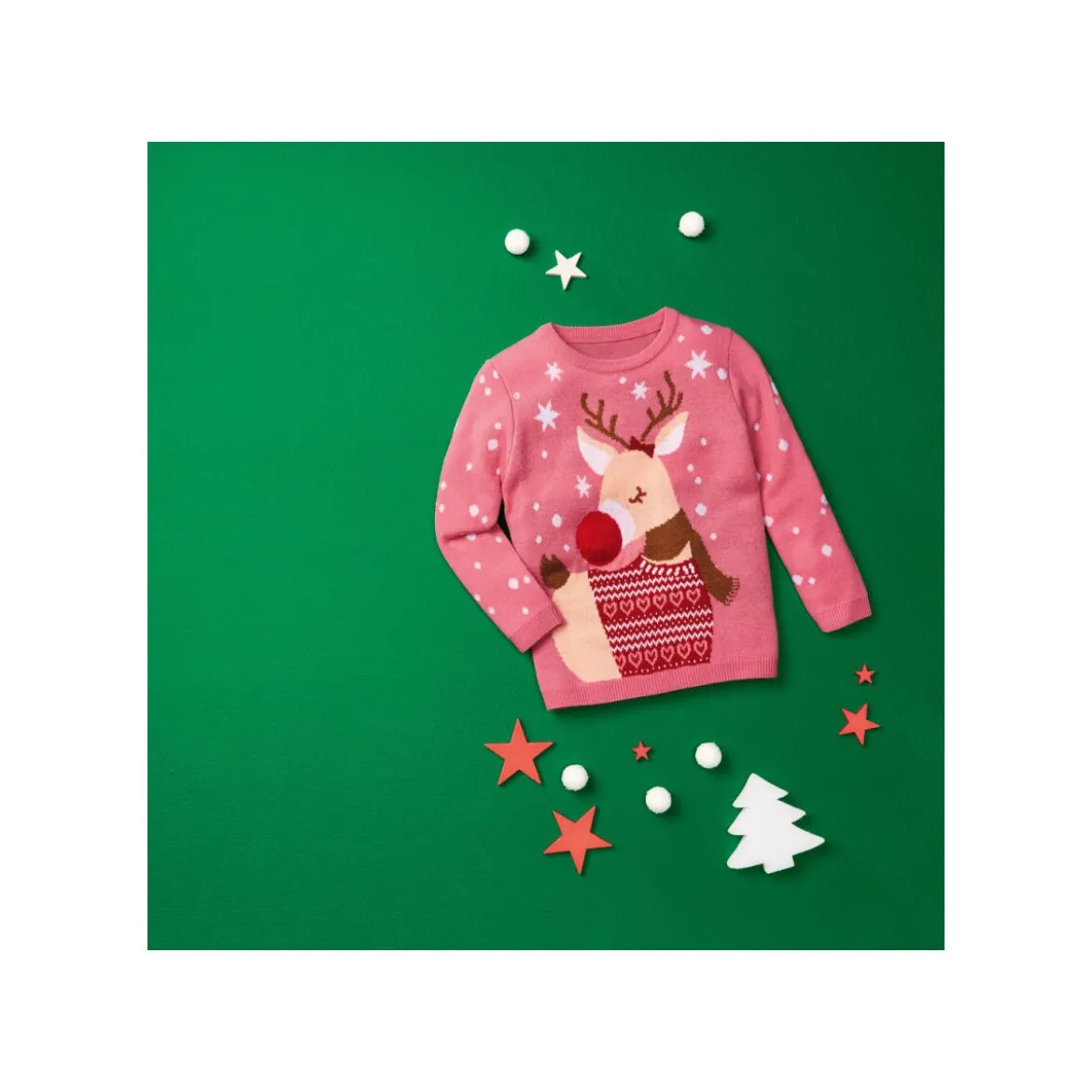 lupilu® Kleinkinder Mädchen Pullover mit niedlichem Weihnachtsmotiv - B-Ware