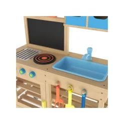 LUPILU® Matschküche Holz mit Dach - B-Ware neuwertig