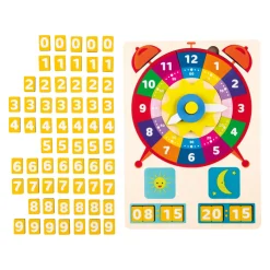 LUPILU® Rechen-Steckspiel / Buchstaben-Steckspiel / Uhren-Puzzle / Zahlen-Puzzle / Körper-Puzzle (Uhr) - B-Ware neuwertig