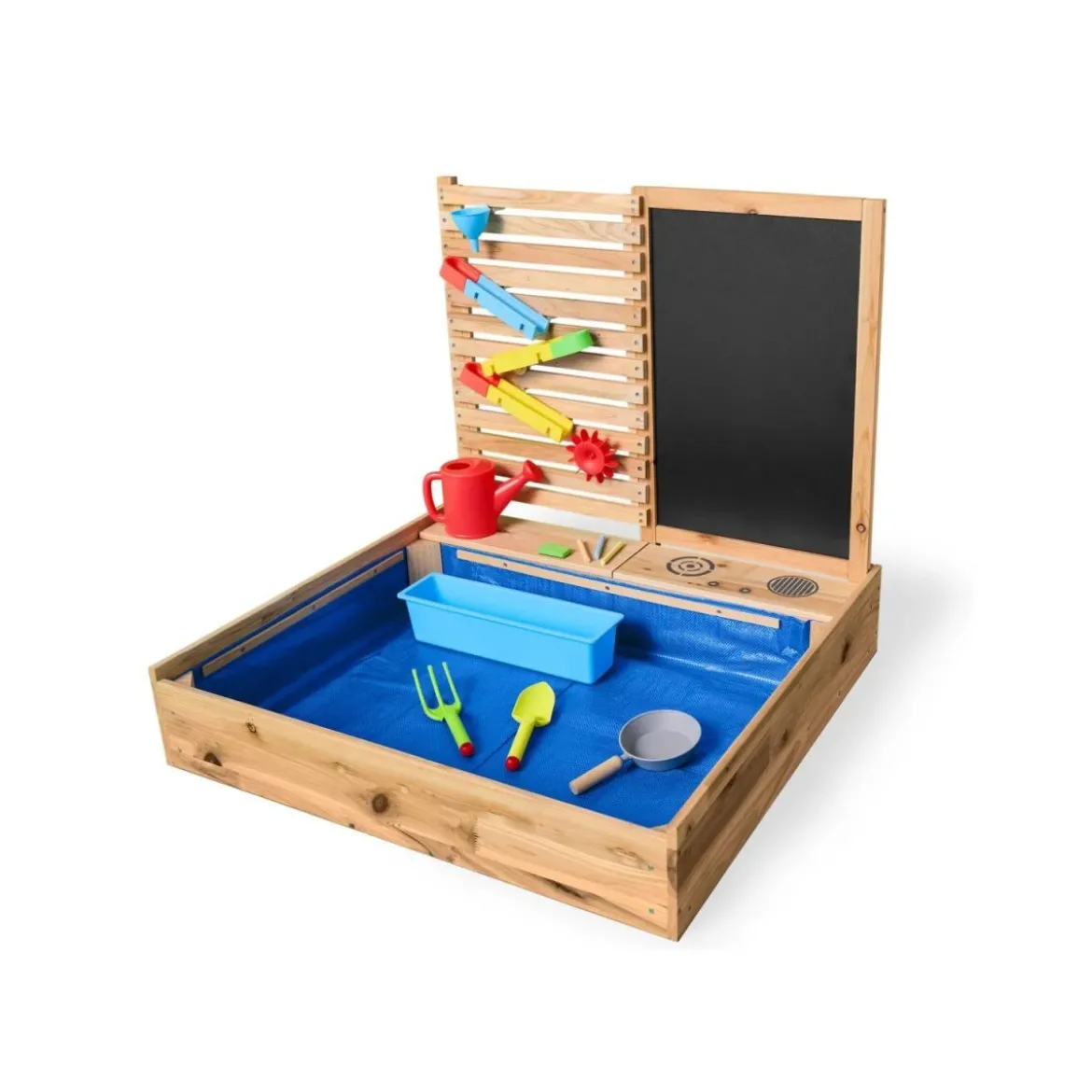 LUPILU® Sandkasten mit Wasserspielwand, 28-teilig - B-Ware sehr gut