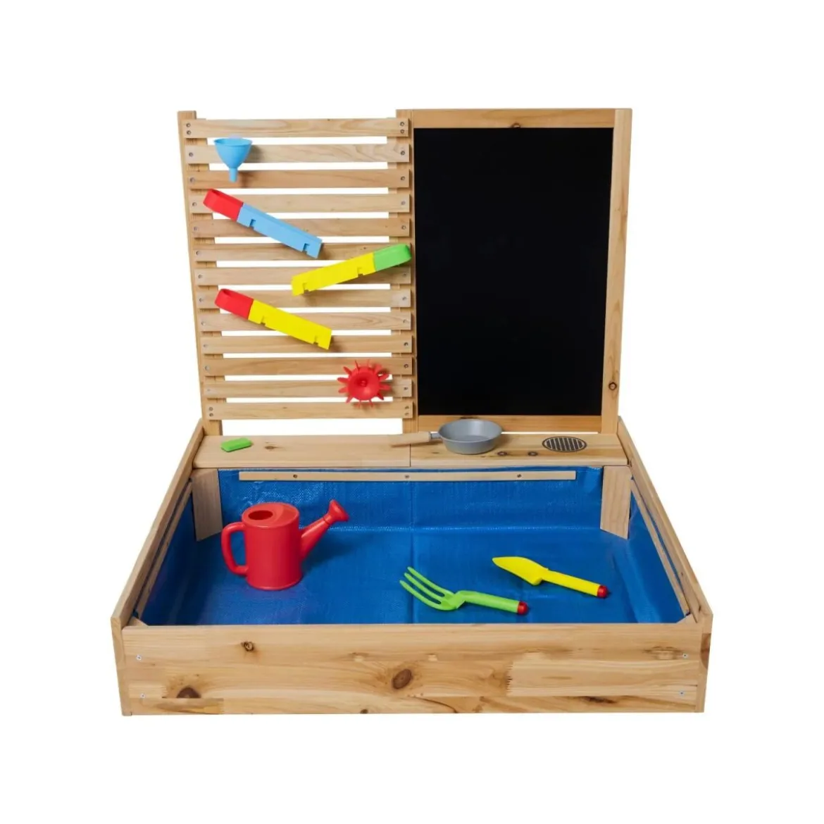 LUPILU® Sandkasten mit Wasserspielwand, 28-teilig - B-Ware sehr gut