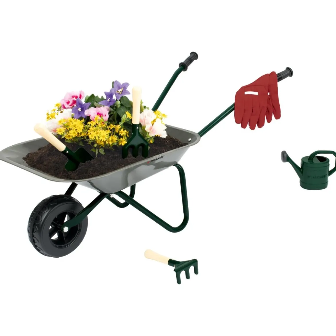 LUPILU® Schubkarre mit Gartenwerkzeug, 7-teilig - B-Ware neuwertig