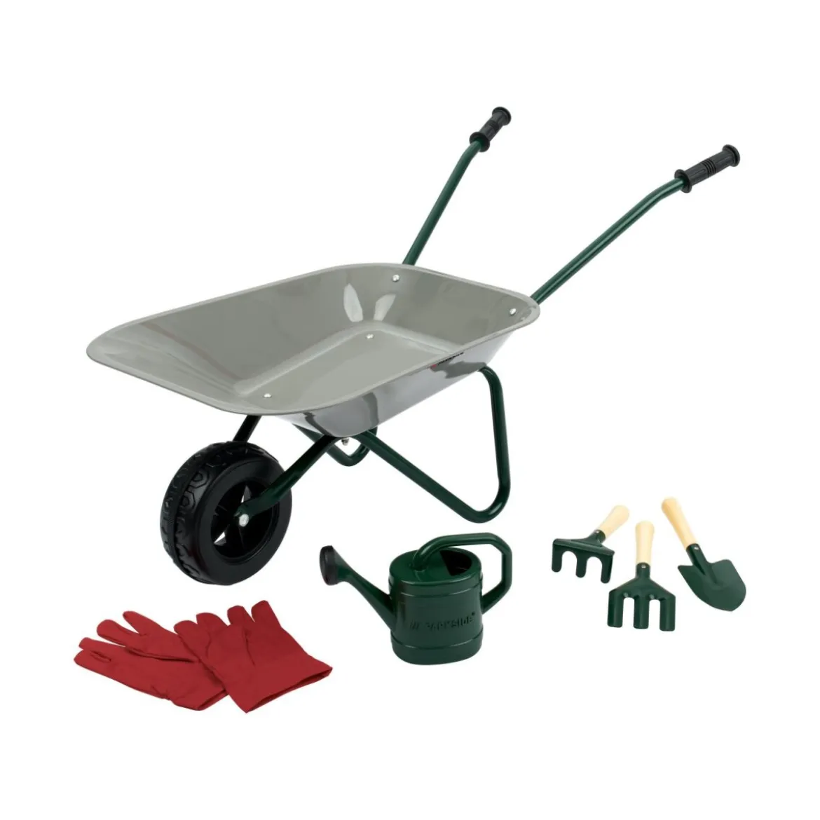LUPILU® Schubkarre mit Gartenwerkzeug, 7-teilig - B-Ware neuwertig
