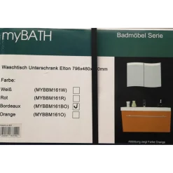 myBATH Waschtisch Unterschrank Elton 796x480x400mm MYBBM161BO Bordeaux - B-Ware sehr gut