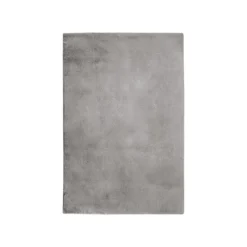 Obsession Teppich »My Cha Cha 535«, mit Kaninchenfell Haptik, geeignet für Fußbodenheizung (Rechteckig, Silver, 160 x 230 cm) - B-Ware neuwertig