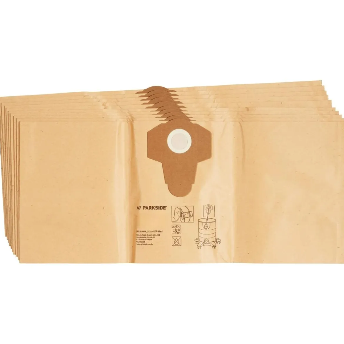PARKSIDE® Filtertüten »PFT 30 A1 «, Vlies-Filtertüten »PVFT 30 A1« - B-Ware