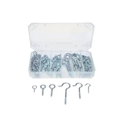 PARKSIDE® Haken-und-Ösen- / Schrumpfschlauch- / Blindnieten- / Dichtungsring- / Schlauchklemmen- / Flügelkopf-Schlauchklemmen-Sort (Haken/Ösensort. 151tlg.) - B-Ware sehr gut