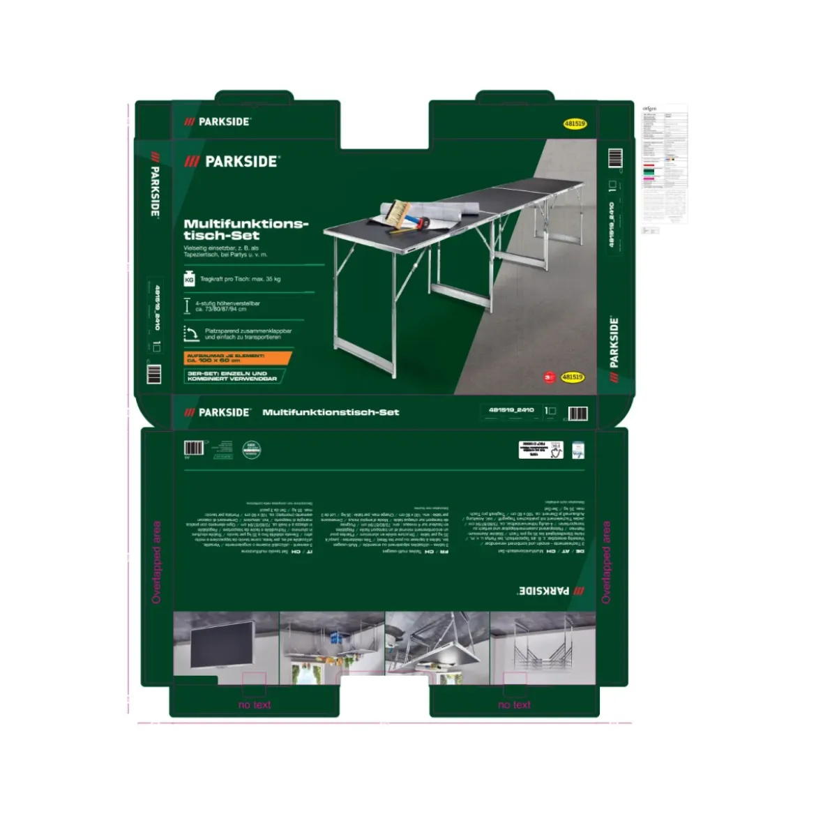 PARKSIDE® Multifunktionstisch 3tlg. - B-Ware